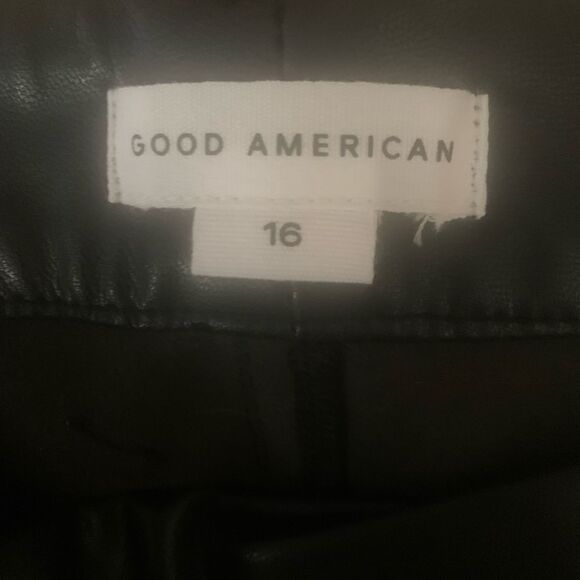 Good American Better Than Leather Faux Leather Pants 16 - Picture 9 of 9